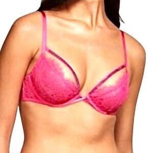 Victoria's Secret 36C Very Sexy low cut demi caged lace bra BC3 3215